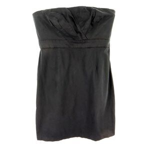 New York & Co. Tube Dress Womens Size 16 Black Cotton Blend Short Zip Closure